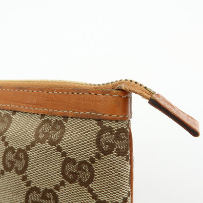 Gucci Zip Wristlet GG Canvas, Beige, Canvas, Clutch