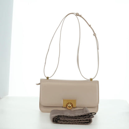 Bottega Veneta BV Classic Textured Calfskin, Beige, Leather, Handbag