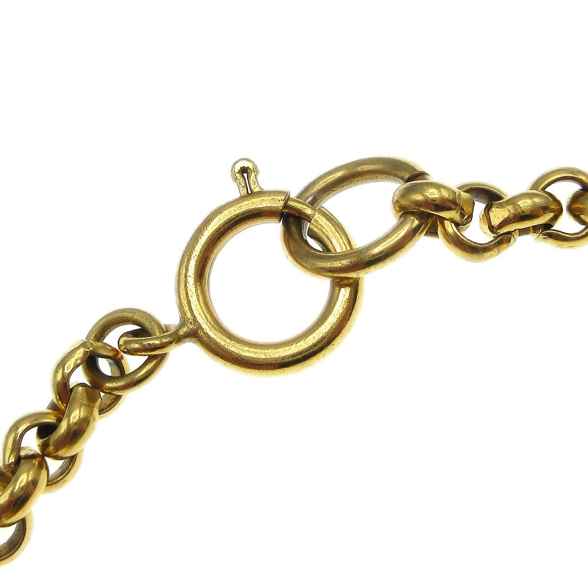Chanel CC Heart Pendant Metal, Gold, Gold Plated, Necklace