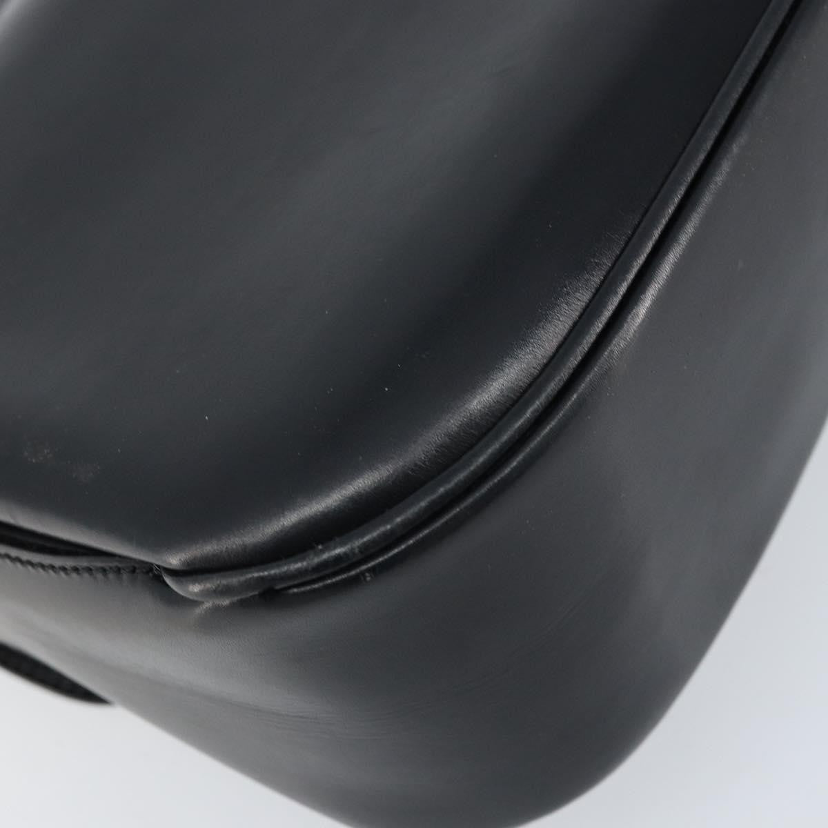 Celine Shoulder Leather, Black, Leather, Shoulder Bag