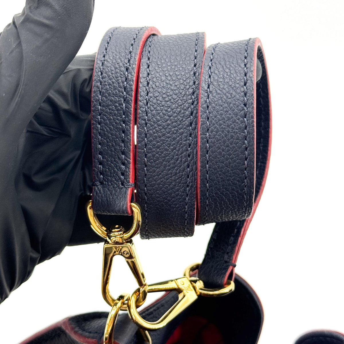 Louis Vuitton Montaigne Monogram Empreinte Leather, Navy, Leather, Handbag