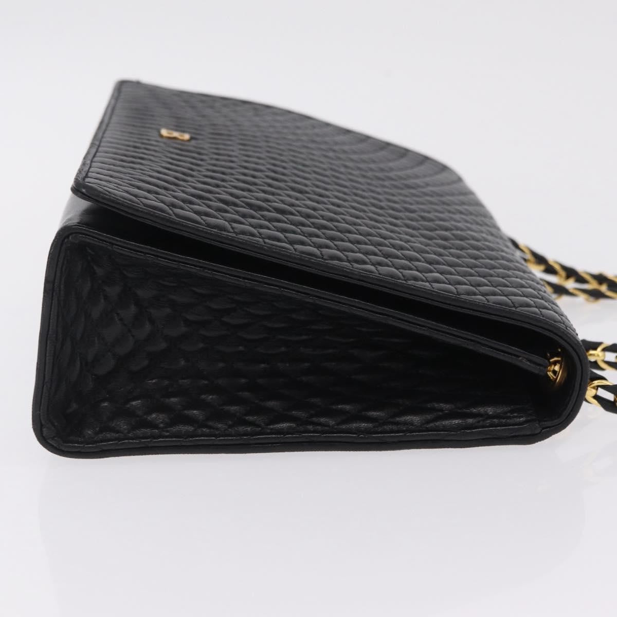 Bally Vintage Quilted Leather, Black, Leather, Shoulder Bag