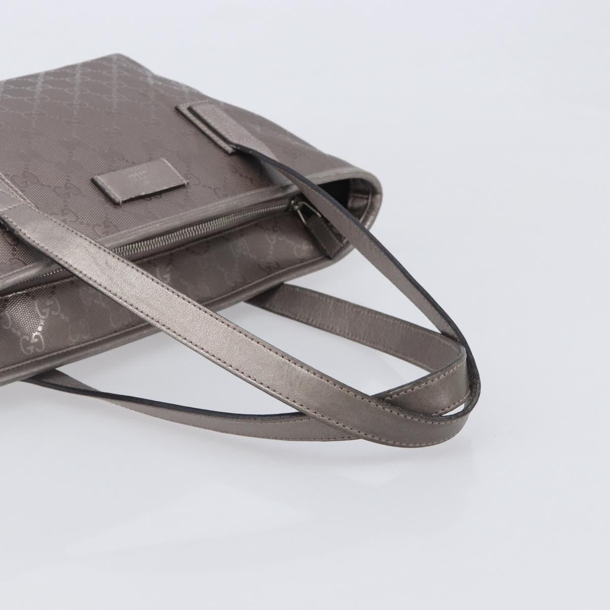Gucci Tote GG Imprime, Silver, Canvas, Tote Bag
