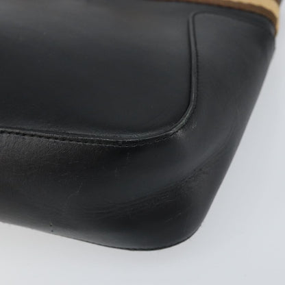 Gucci Vintage Web Tote Leather, Black, Leather, Tote Bag