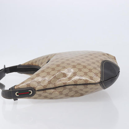 Gucci Nice Hobo Patent Canvas, Beige, Canvas, Shoulder Bag