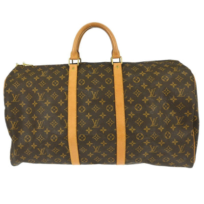 Louis Vuitton Keepall Monogram, Brown, Canvas, Travel Bag