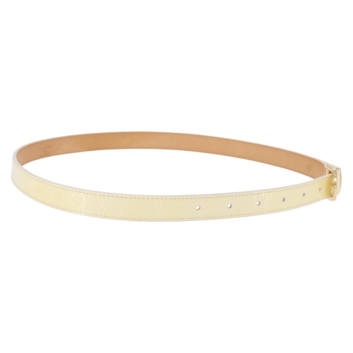 Louis Vuitton Vernis Belt LV Monogram Vernis, Beige, Patent Leather, Belt