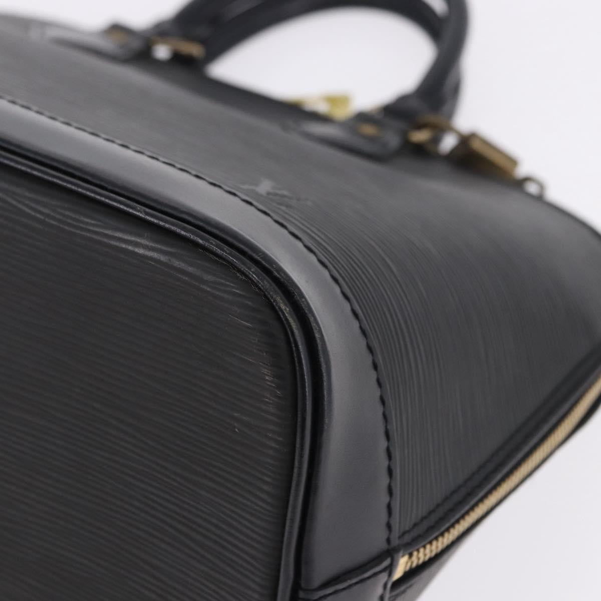 Louis Vuitton Alma Epi Leather, Black, Leather, Handbag