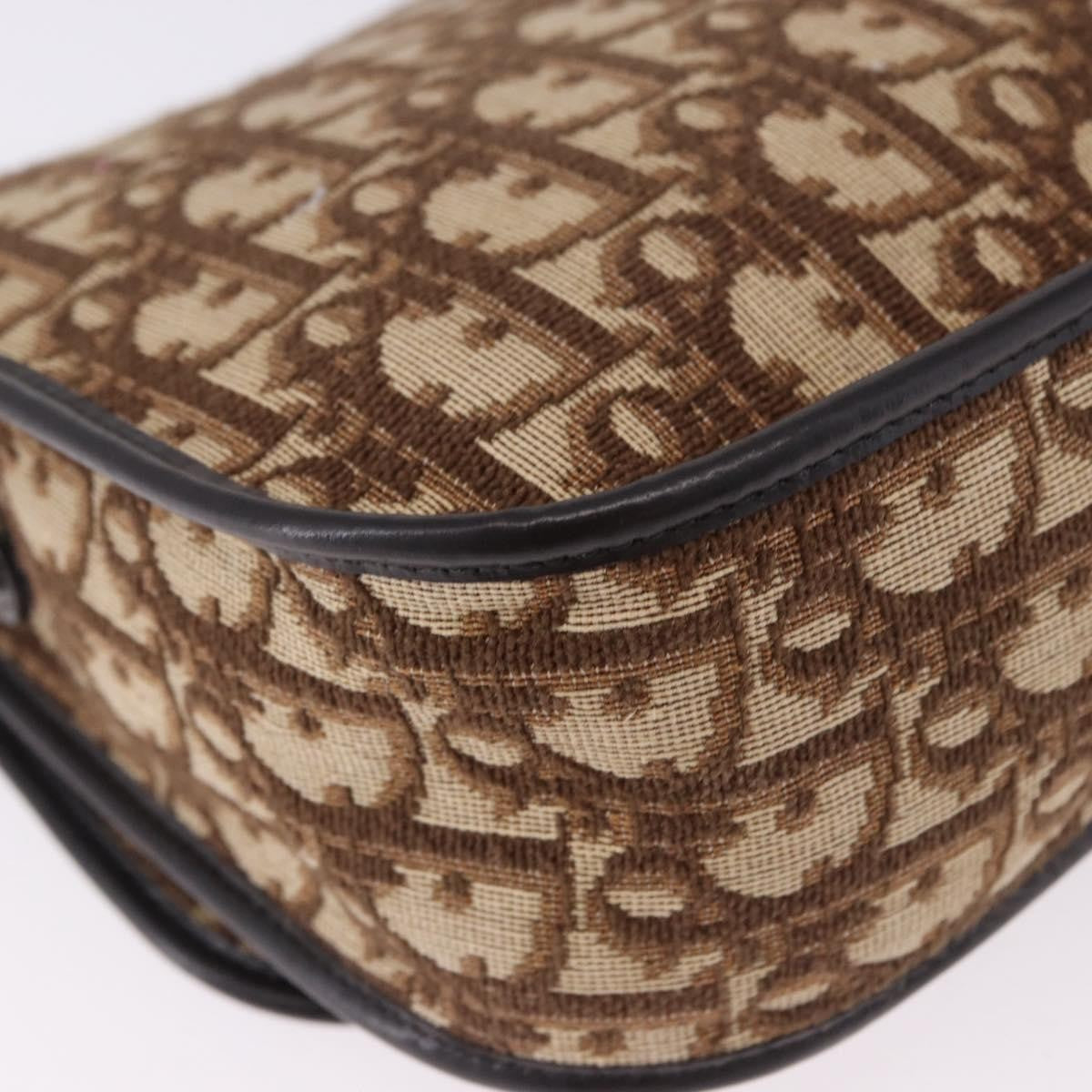 Christian Dior Trotter shoulder bag Sequins, Beige, Canvas, Shoulder Bag