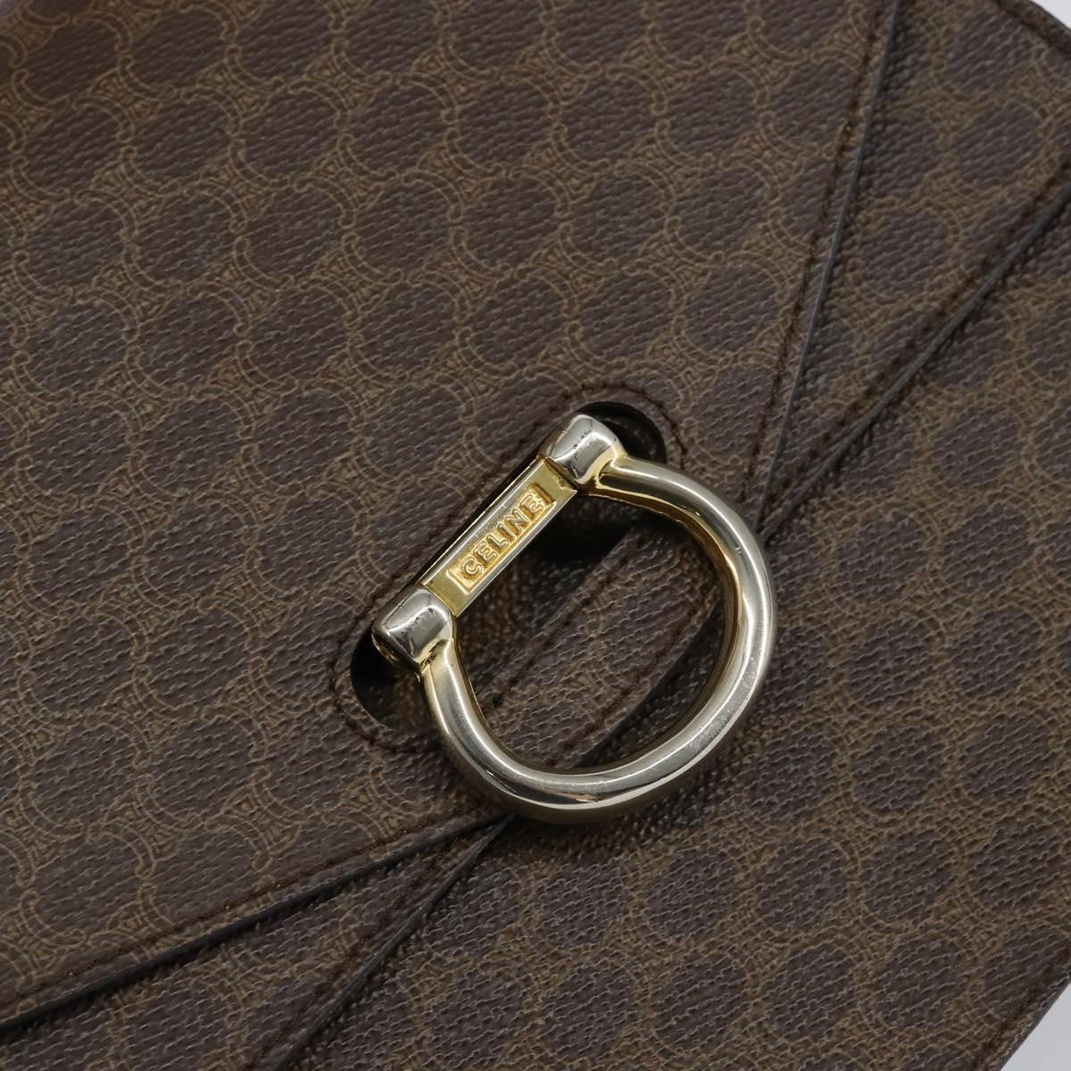 Celine Vintage Top Handle Macadam Canvas, Brown, Canvas, Handbag