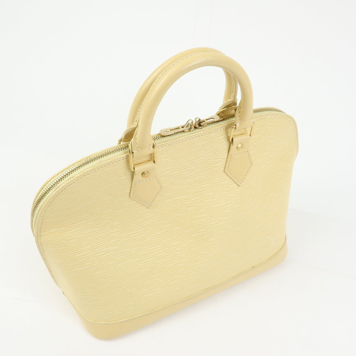Louis Vuitton Alma Epi Leather, Yellow, Leather, Handbag
