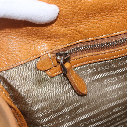 Prada Convertible Shopper Vitello Daino, Brown, Leather, Tote Bag