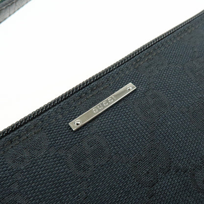 Gucci Boat Pochette GG Denim, Black, Canvas, Clutch
