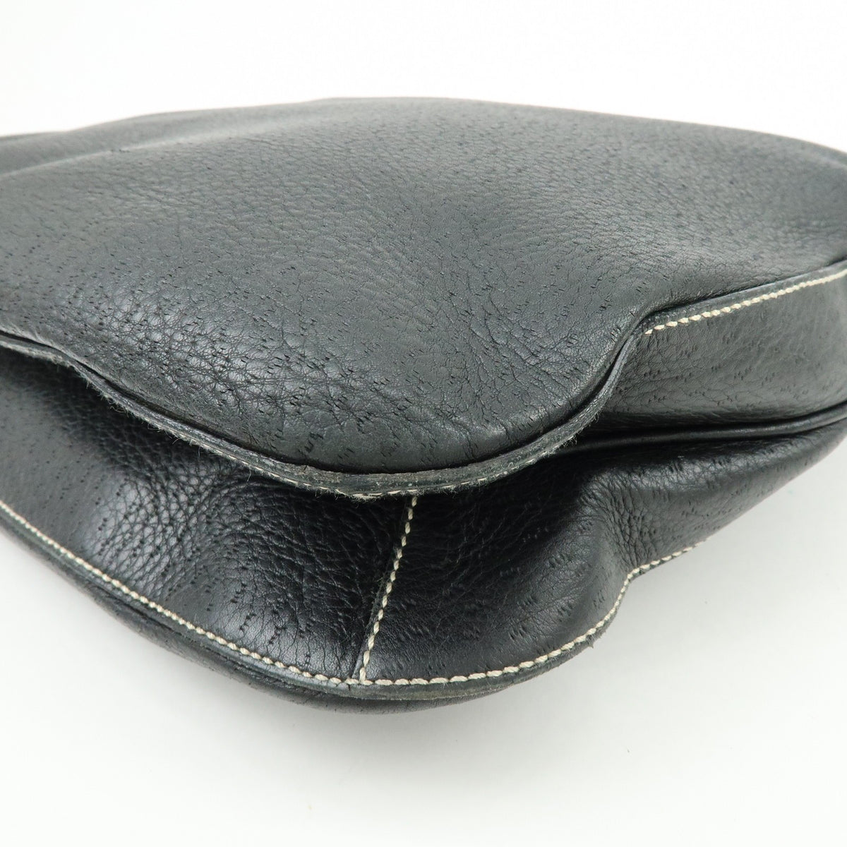 Salvatore Ferragamo Gancini Leather, Black, Leather, Crossbody Bag