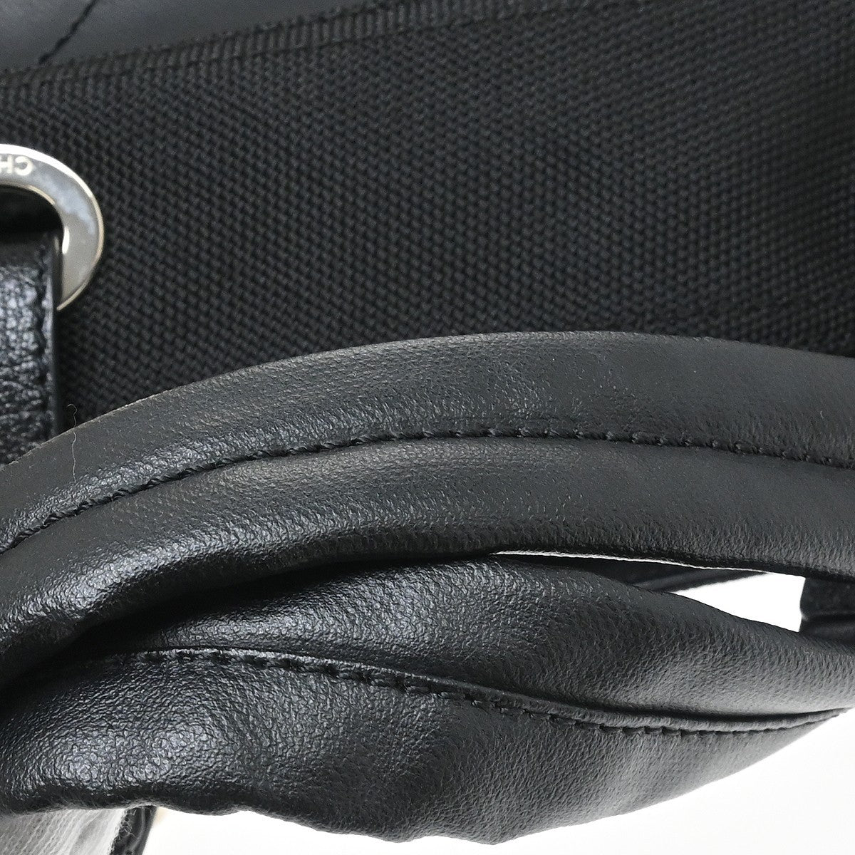 Chanel Biarritz Tote Quilted Coated Canvas, Black, Canvas, Tote Bag
