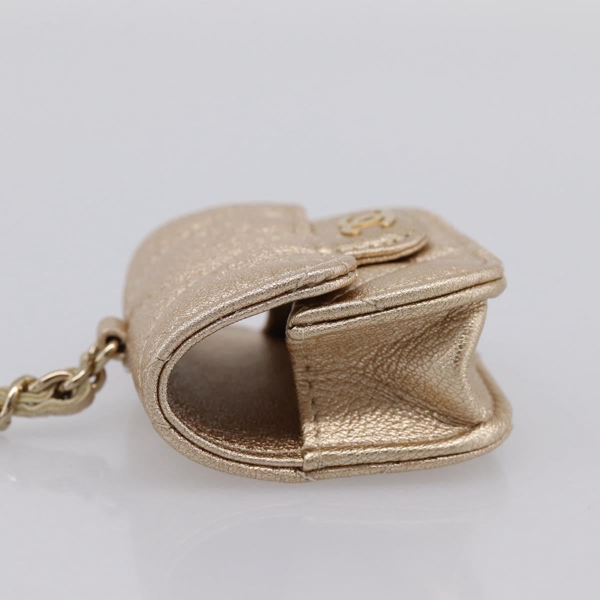 Chanel Pearl Crown CC Multi Pouches Wristlet Quilted Lambskin, Gold, Leather, Clutch