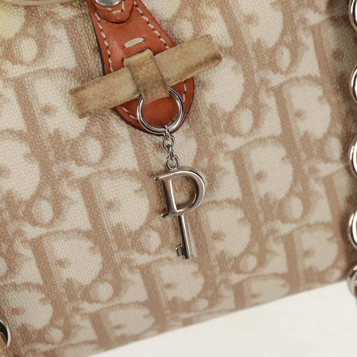 Christian Dior Vintage Trotter Romantique Boston Diorissimo Coated Canvas, Beige, Canvas, Handbag