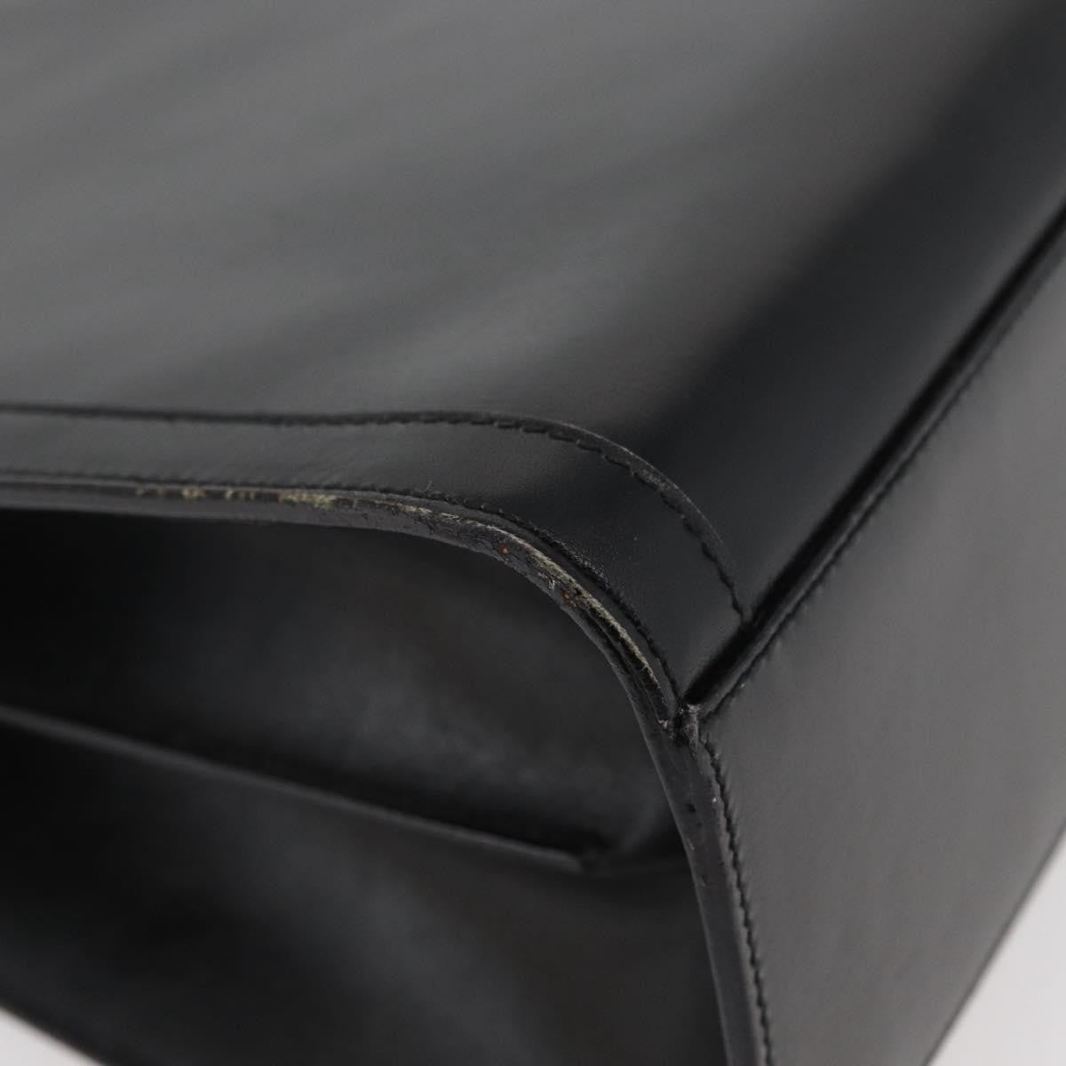 Celine Top Handle Leather, Black, Leather, Handbag