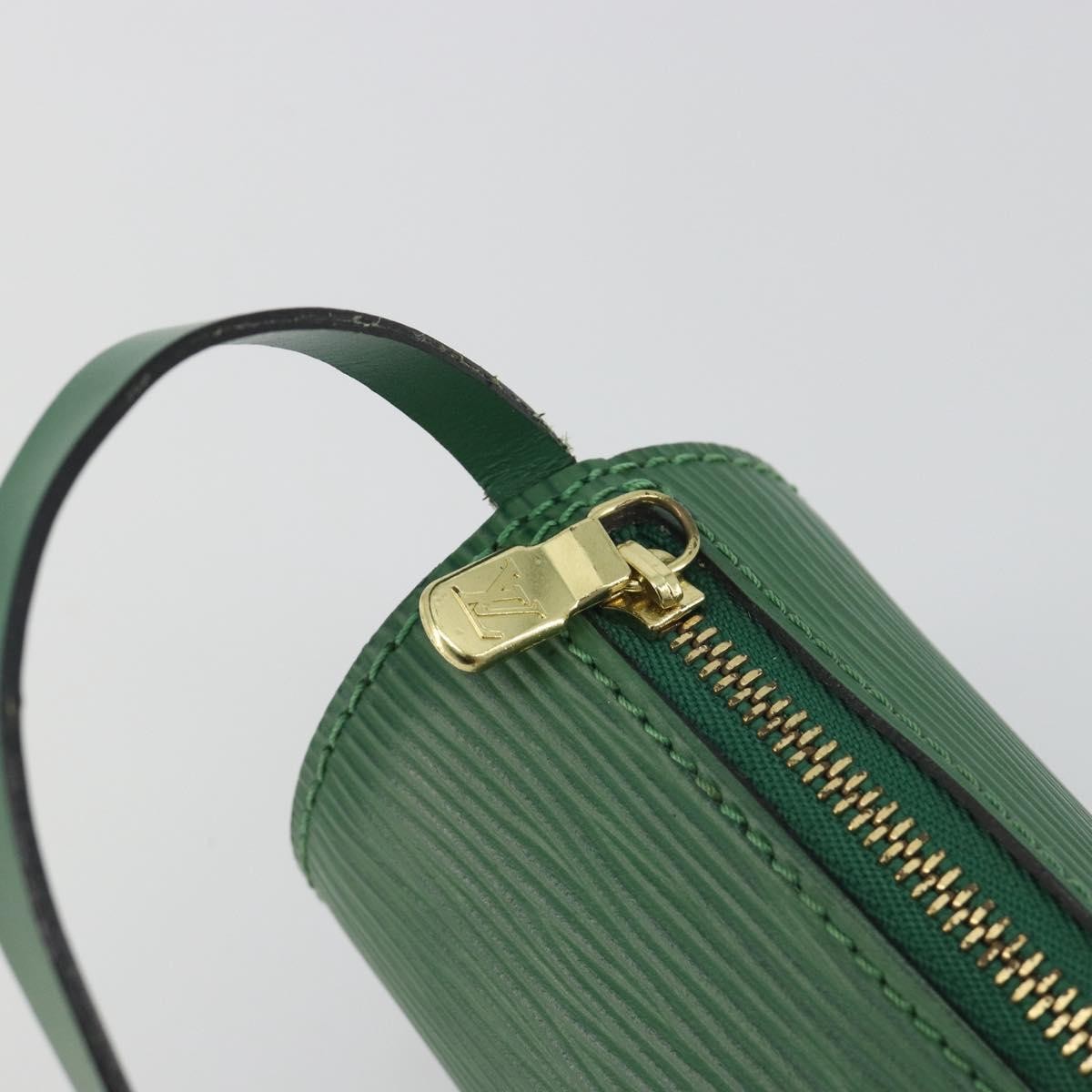Louis Vuitton Soufflot Pochette Epi Leather, Green, Leather, Clutch