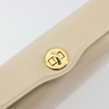 Gucci Vintage Convertible Box Leather, Beige, Leather, Handbag