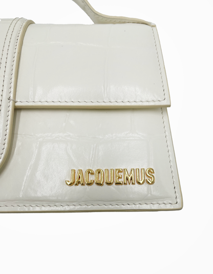Jacquemus Le Bambidou Flap Bag Shearling, WHITE, LEATHER, Travel bag