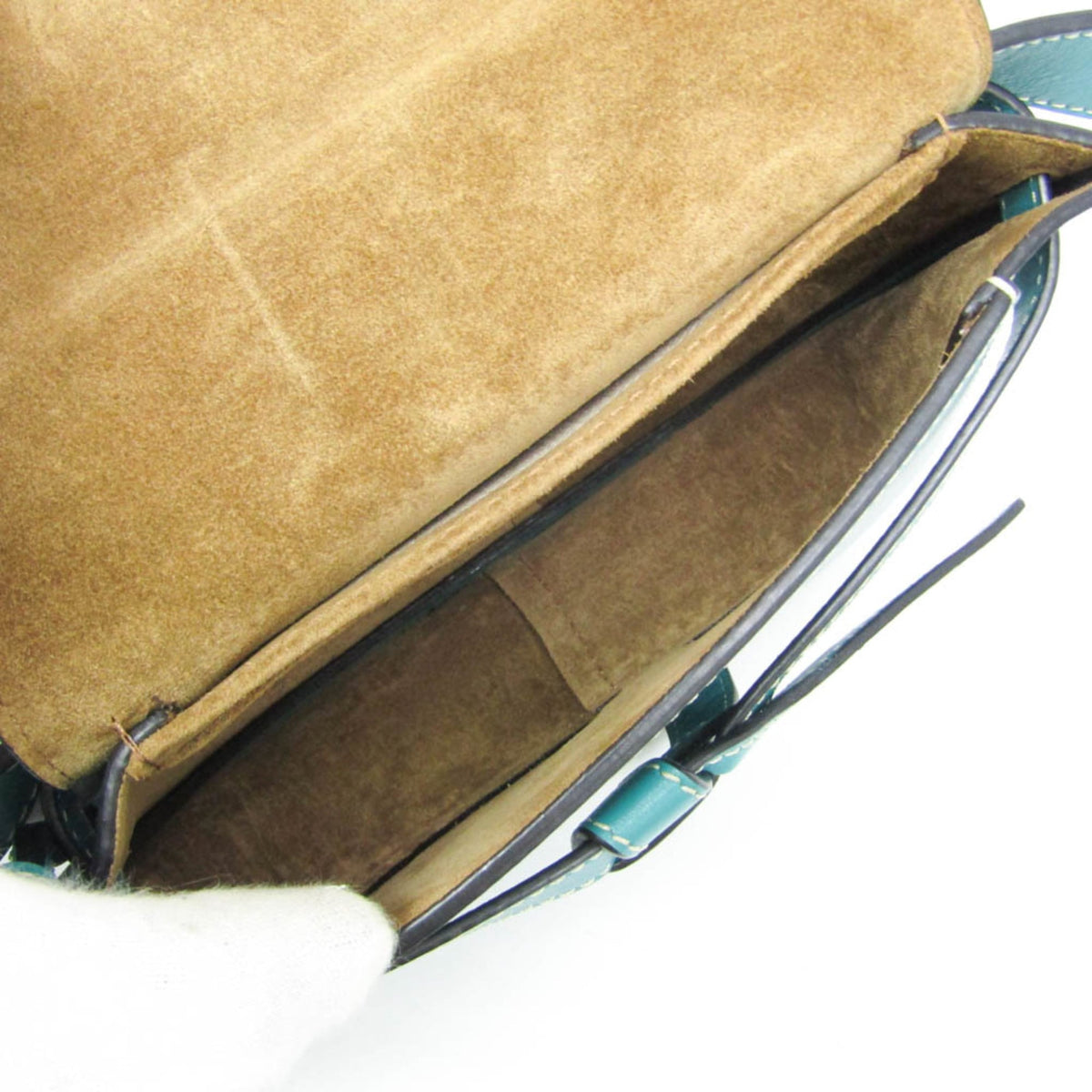 Loewe Gate Belt Leather, Blue, Leather, Shoulder Bag