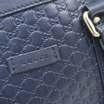 Gucci Convertible Dome Satchel Microguccissima Leather, Navy, Leather, Handbag
