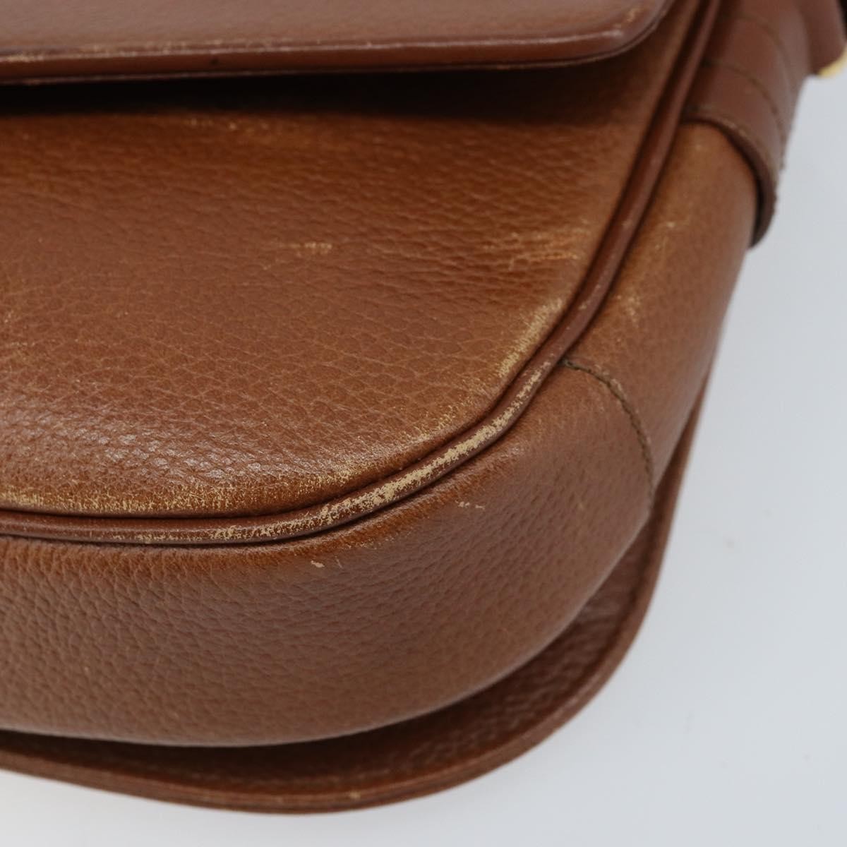 Burberry Flap Shoulder Leather, Brown, Leather, Shoulder Bag