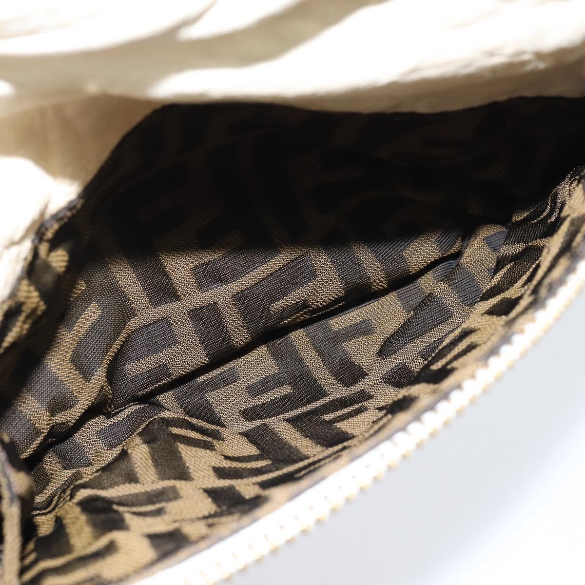 Fendi Zip hobo leather, Beige, Leather, Shoulder Bag