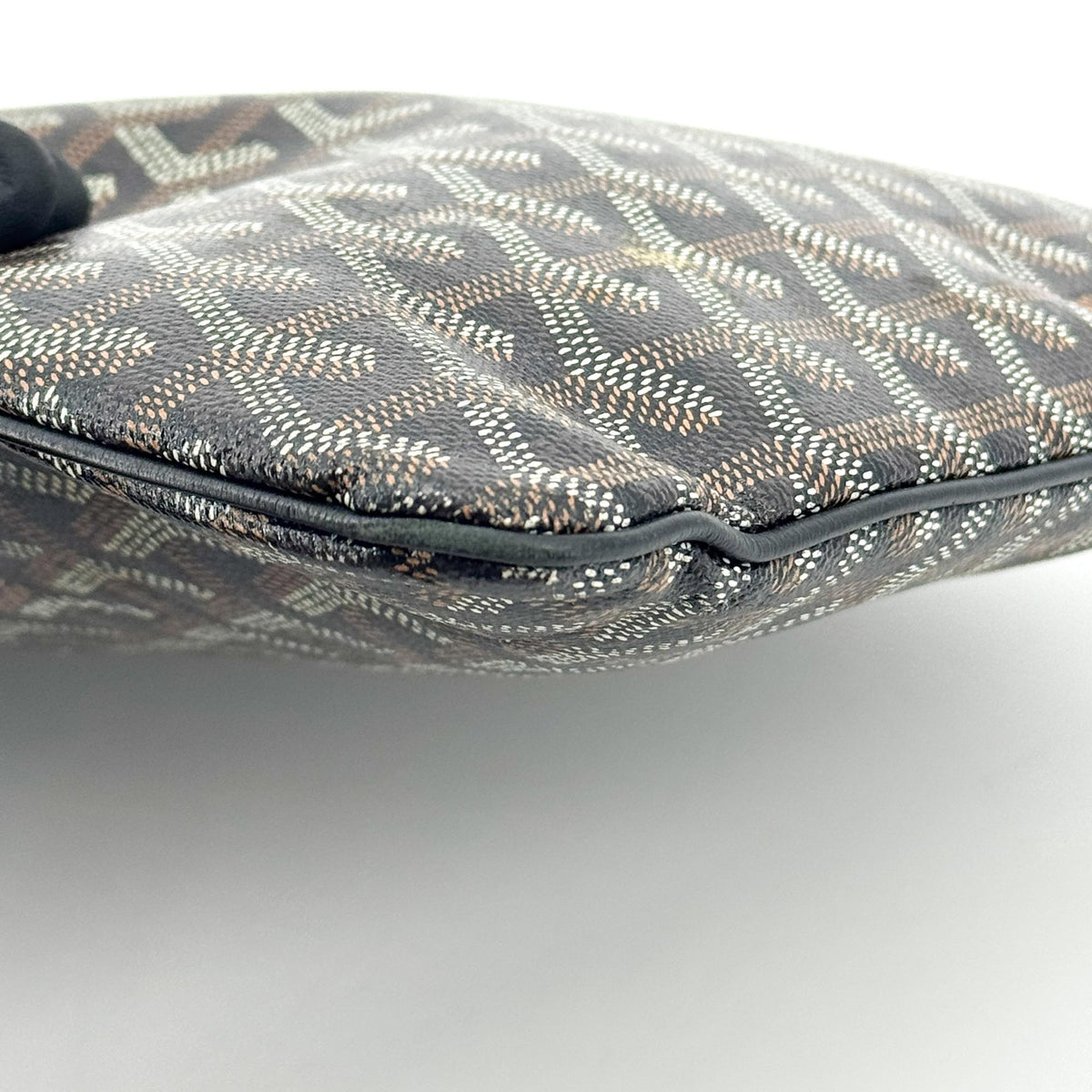 Goyard Senat Zip Printed Coated Canvas, Black, Canvas, Clutch