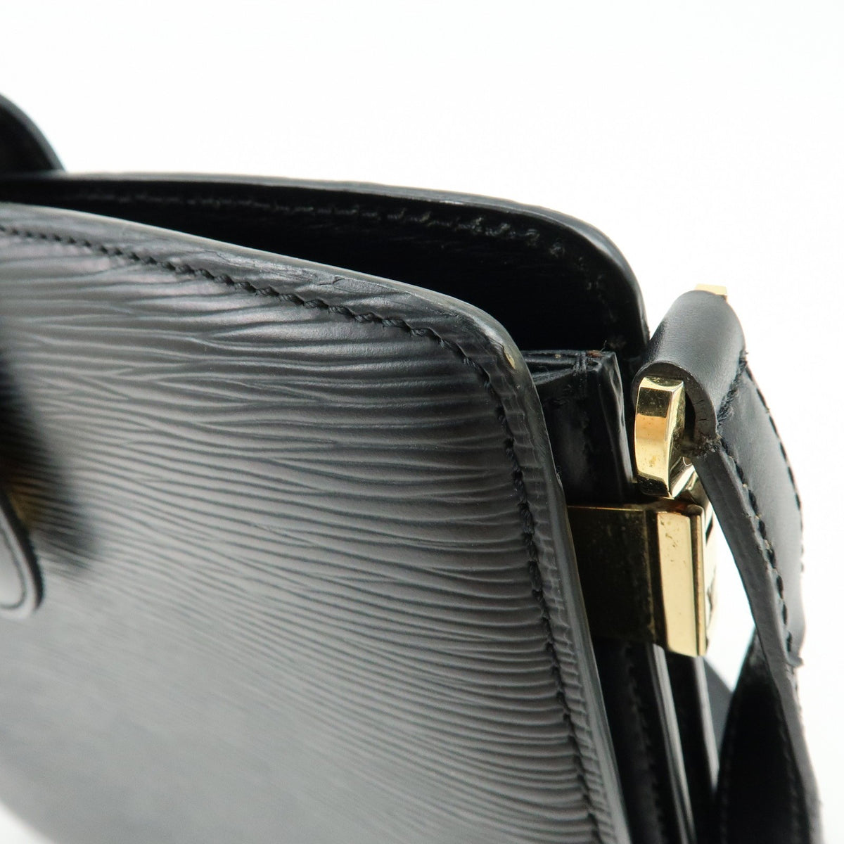 Louis Vuitton Capucines Epi Leather, Black, Leather, Handbag