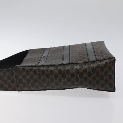 Celine Vintage Macadam Canvas and Leather, Black, Canvas, Shoulder Bag