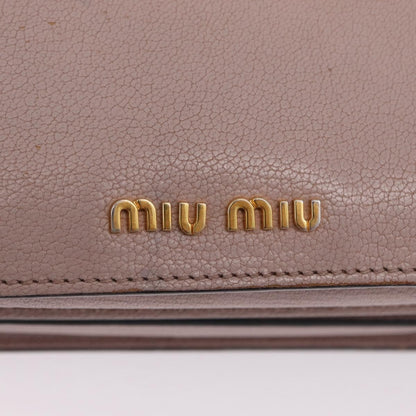 Miu Miu Madras Convertible Compartment Leather, Beige, Leather, Tote Bag