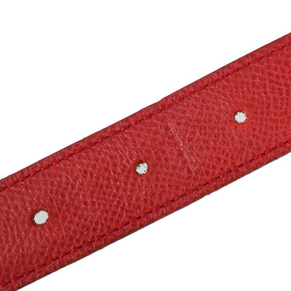 Hermes Constance Reversible Belt Leather, Red, Leather, Belt