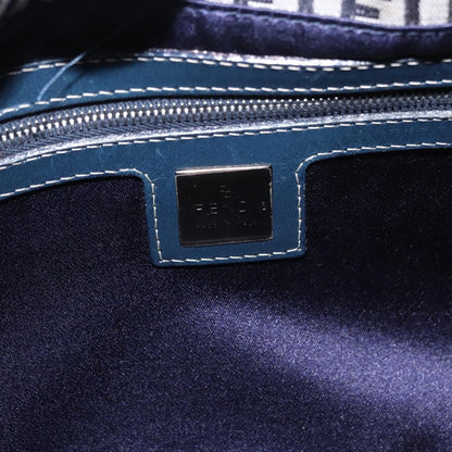 Fendi Buckle Strap Hobo Zucchino Canvas, Navy, Canvas, Shoulder Bag