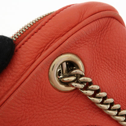 Gucci Soho Chain Zip Leather, Pink, Leather, Shoulder Bag
