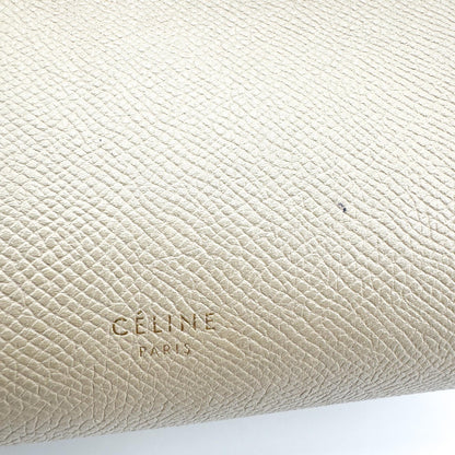 Celine Belt Calfskin, Beige, Leather, Handbag