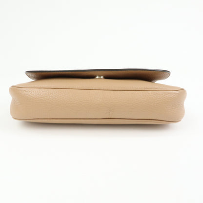 Gucci Soho Chain Leather, Beige, Leather, Crossbody Bag