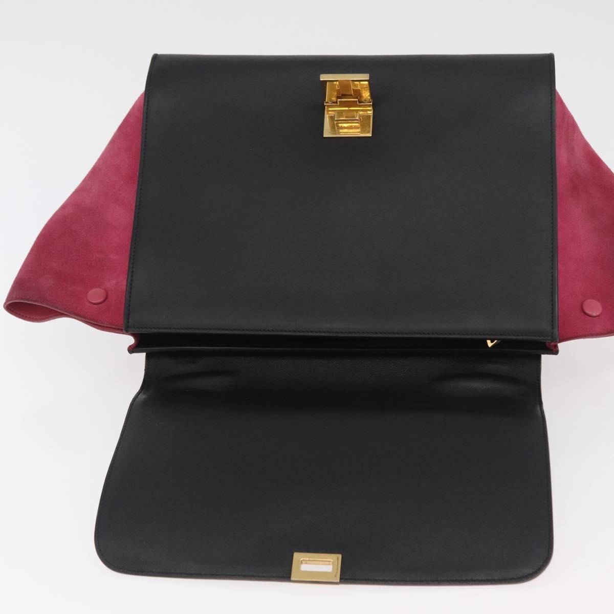 Celine Trapeze Leather with Suede, Multicolour, Leather, Handbag