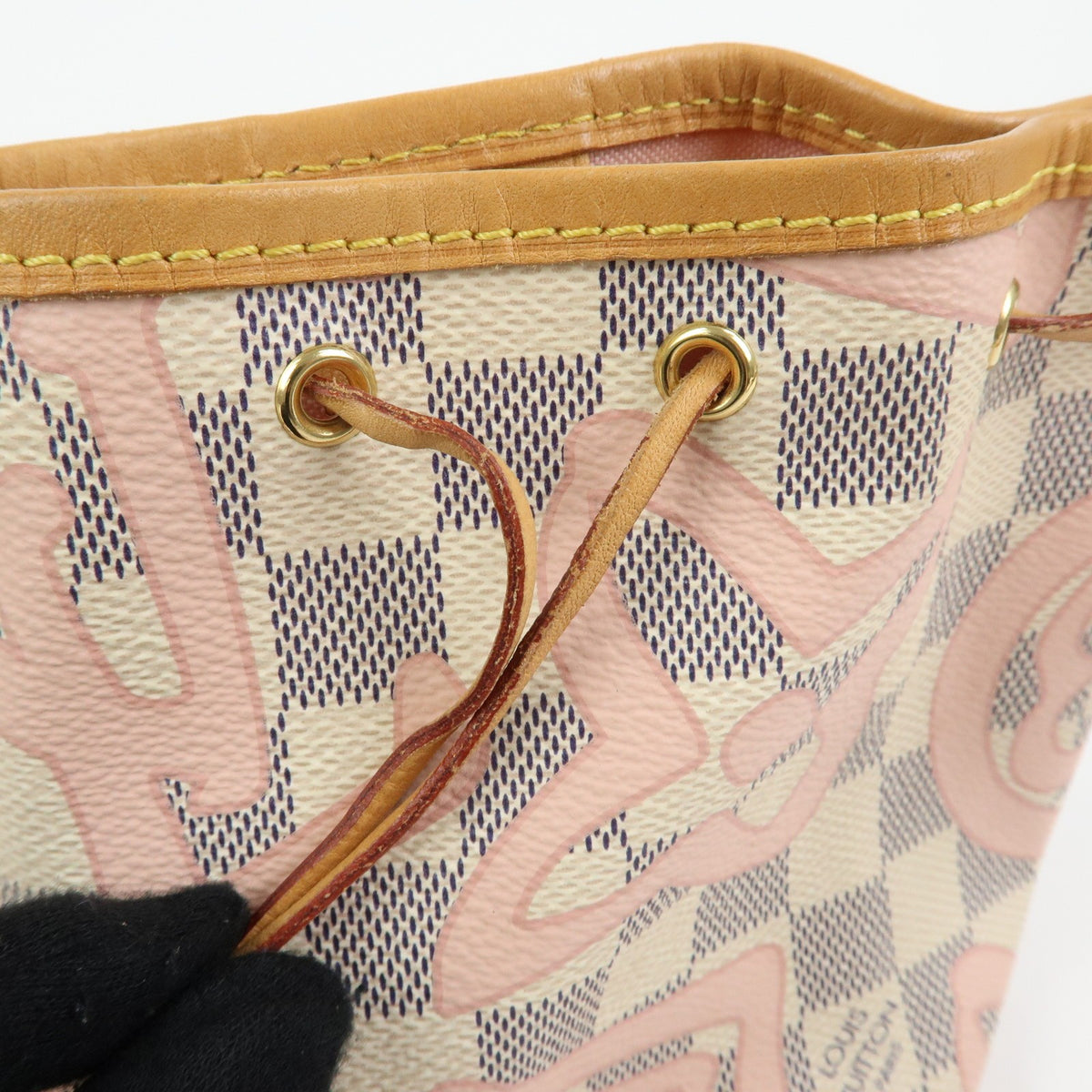 Louis Vuitton Noe Limited Edition Damier Tahitienne, White, Canvas, Shoulder Bag