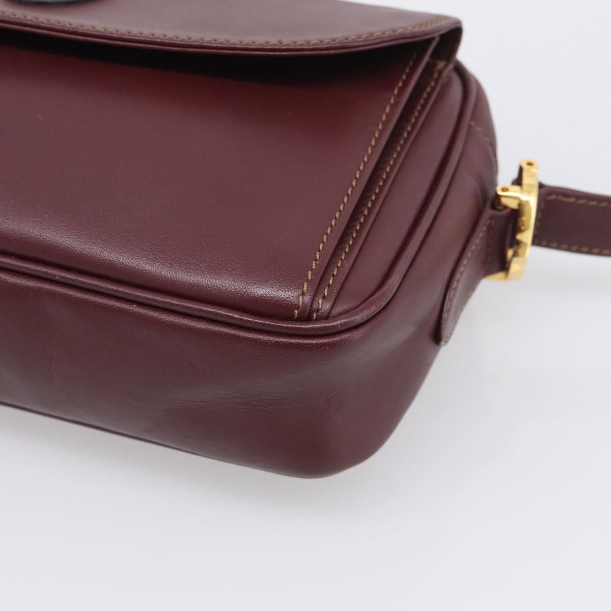 Cartier Must de Cartier Leather, Burgundy, Leather, Shoulder Bag
