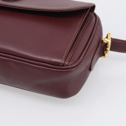 Cartier Must de Cartier Leather, Burgundy, Leather, Shoulder Bag
