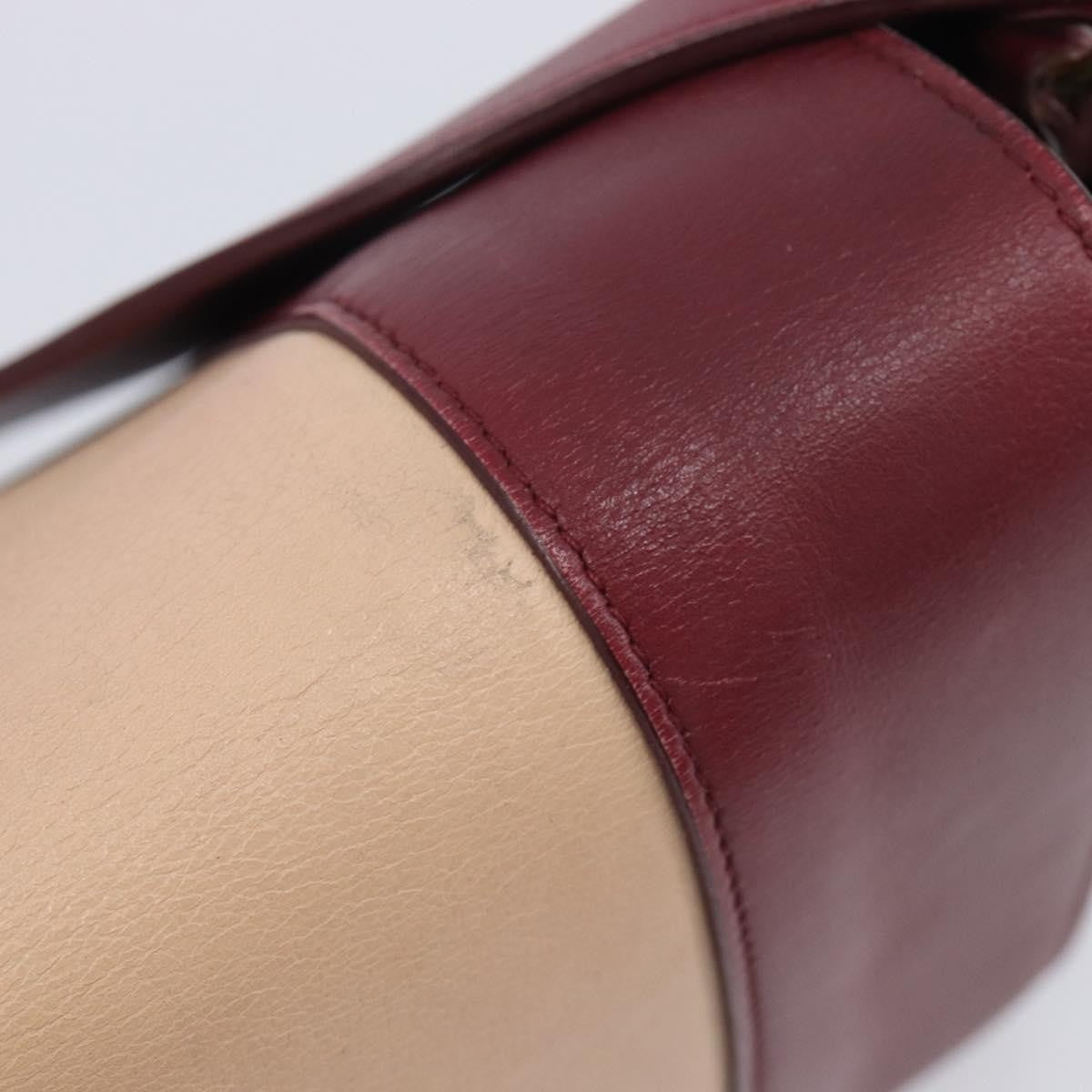 Celine Frame Leather, Beige, Leather, Shoulder Bag