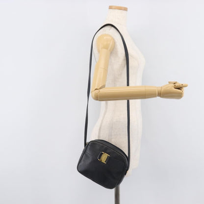 Salvatore Ferragamo Vala Leather, Navy, Leather, Shoulder Bag