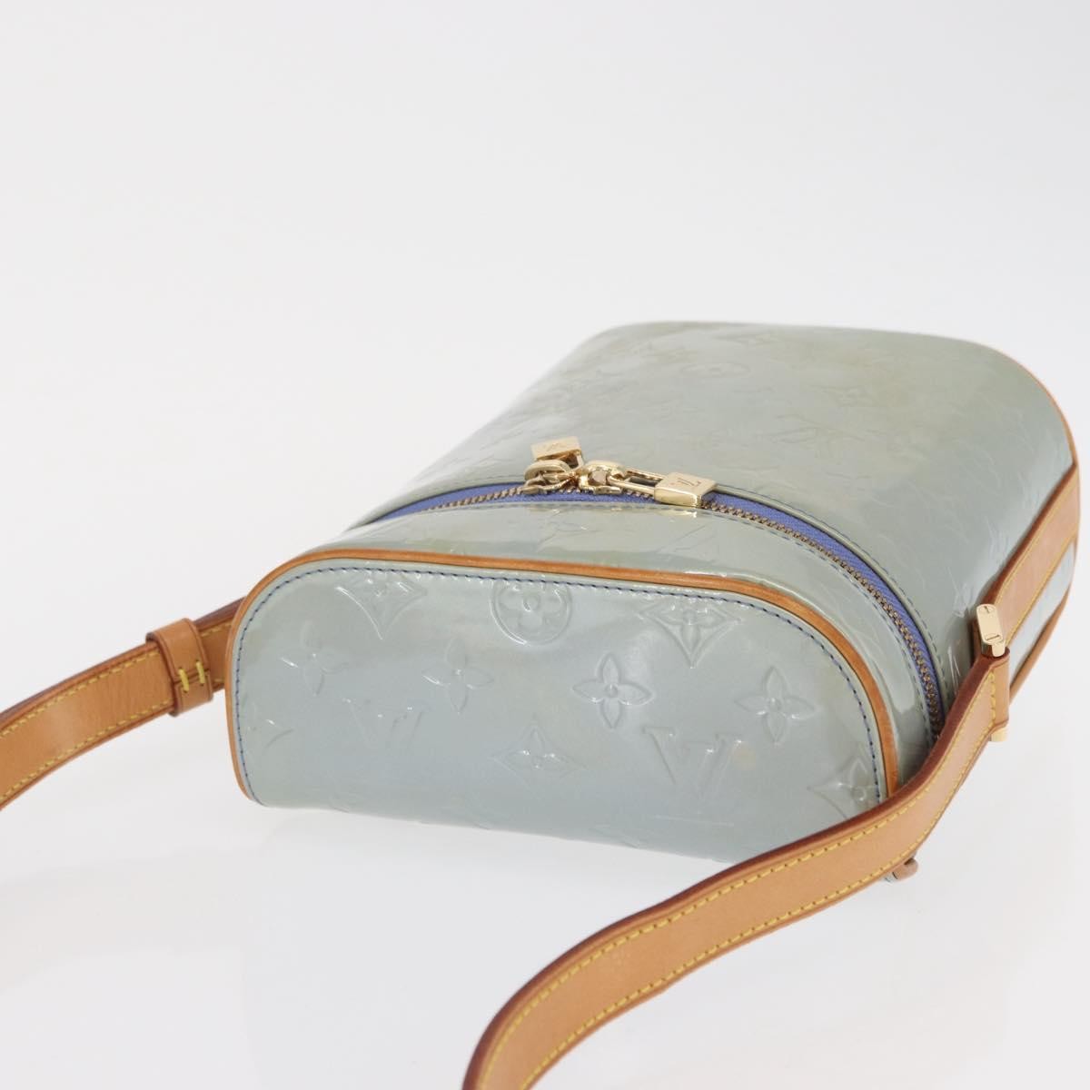 Louis Vuitton Sullivan Monogram Vernis, Blue, Patent Leather, Shoulder Bag