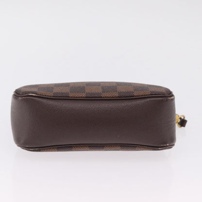 Louis Vuitton Trousse Make Up Damier, Brown, Canvas, Clutch