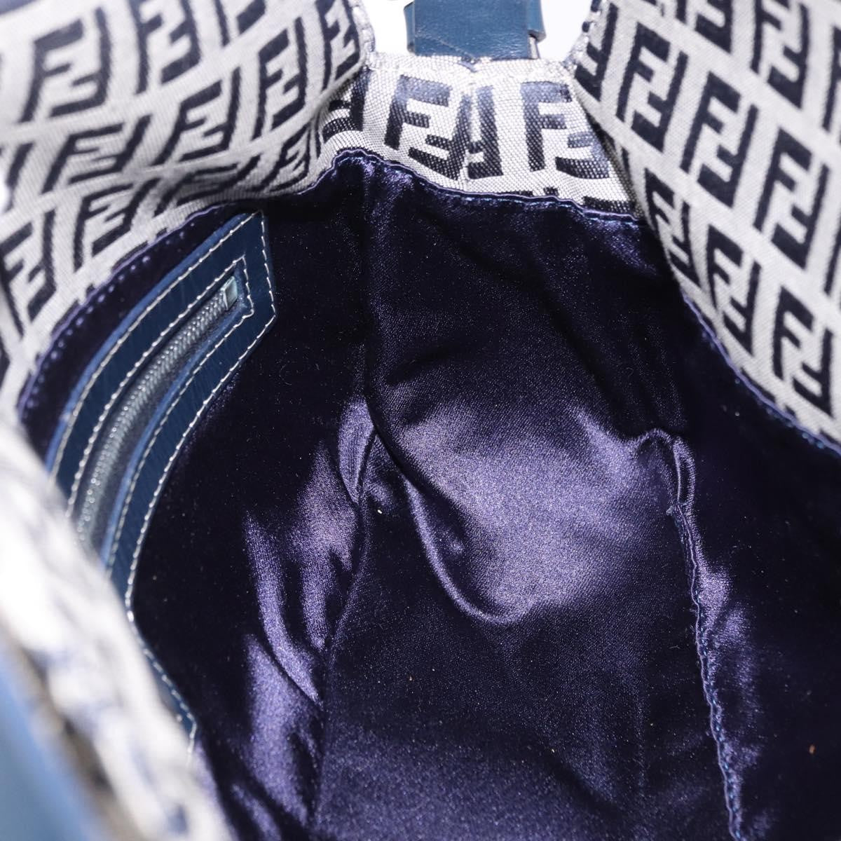 Fendi Baguette Zucchino Canvas, Navy, Canvas, Handbag