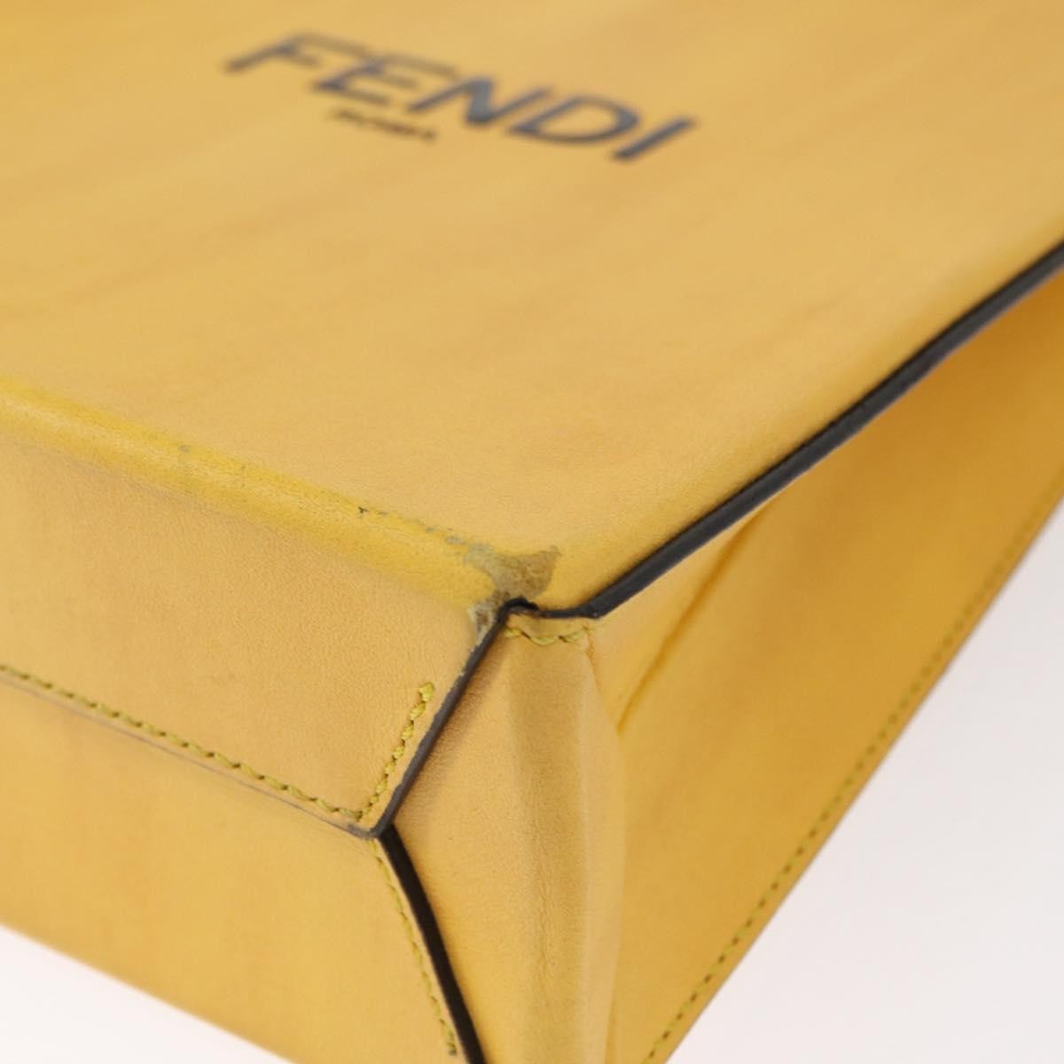 Fendi Pack Shopping Leather, Yellow, Leather, Handbag