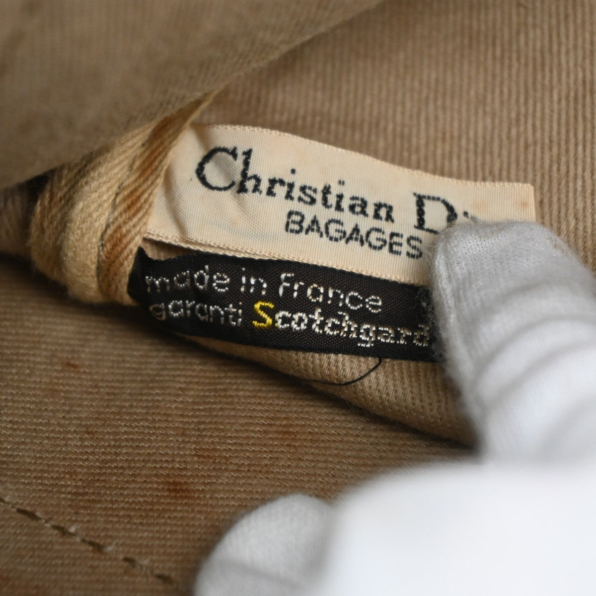 Christian Dior Vintage Trotter Boston Diorissimo Canvas, Navy, Canvas, Handbag