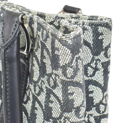 Christian Dior Vintage Open Diorissimo Canvas, Black, Canvas, Tote Bag